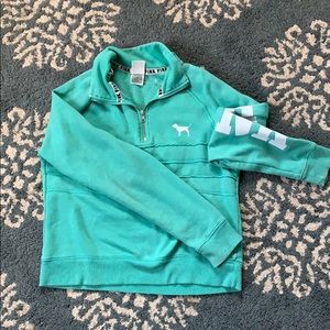 xs pink half zip turtle neck